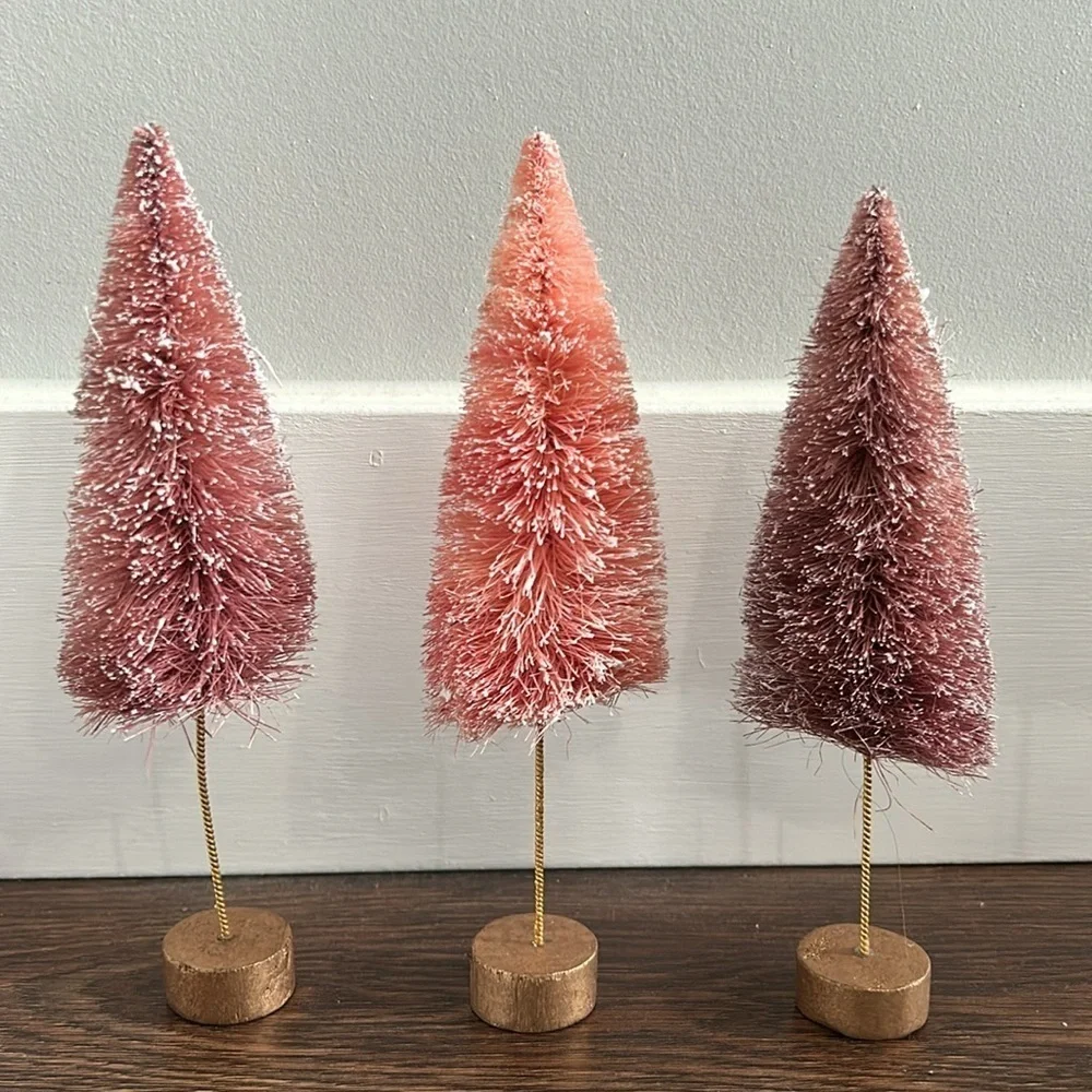 Set of Mini Bottlebrush Trees Pink | Pink Bottlebrush Trees | Mini Trees | Pink